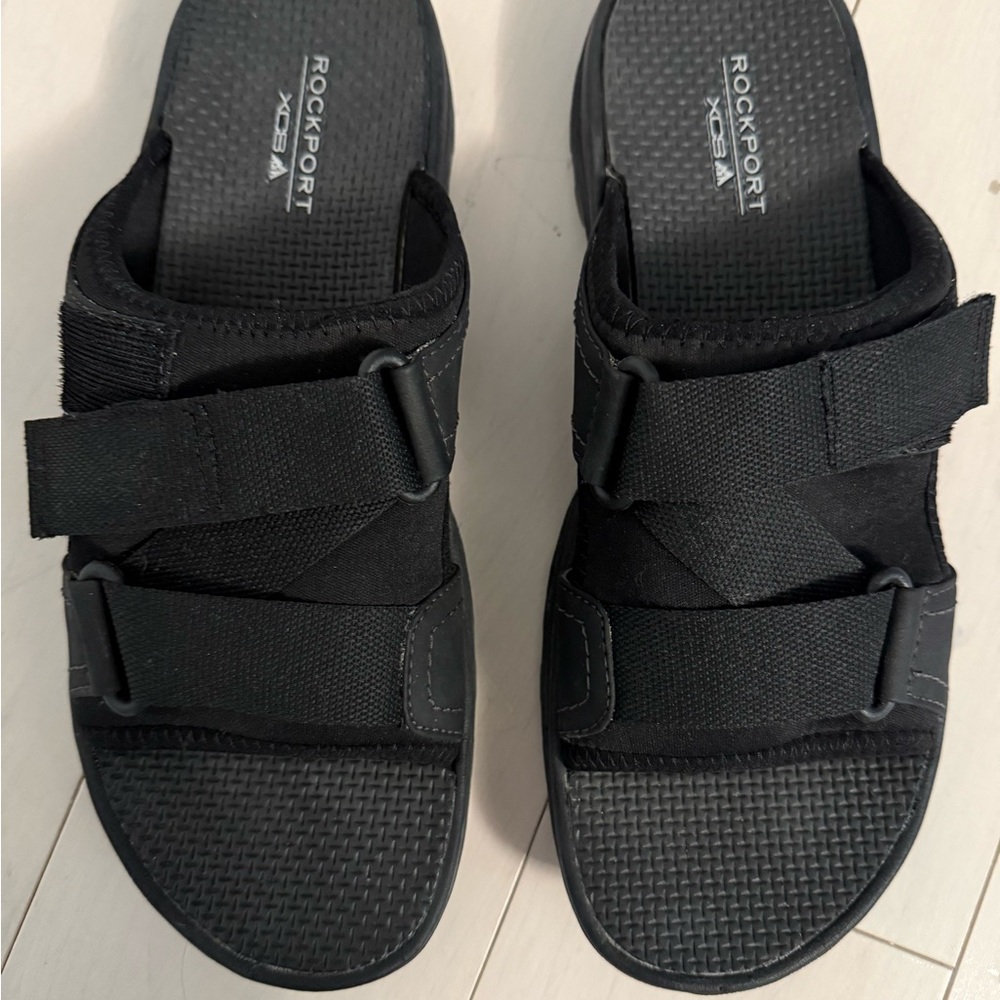 Rockport Men's Black Slide Sandals